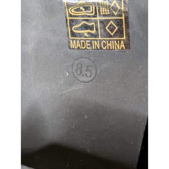 Bohme Black Suede Ankle Booties Point Toe Size 8.5 Block Heel Boots - Picture 7 of 7